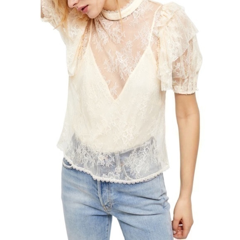 Free People Secret Admirer Blouse